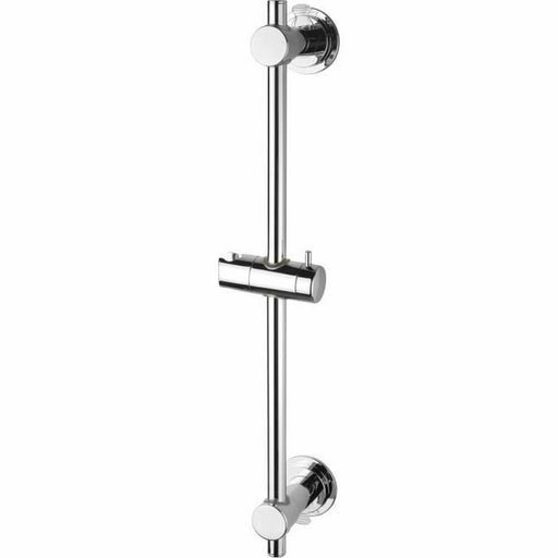Barre de douche murale chromée 60 cm avec support coulissant pour PMR