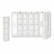 Pilulier hebdomadaire transparent compartiments organisation médicaments PMR