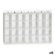 Pilulier hebdomadaire transparent pour organisation médicaments seniors et PMR