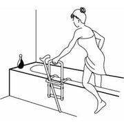 Poignée murale inoxydable blanche 51 cm salle de bain PMR